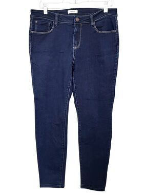 Kensie Jeans Dark Wash Tapered Leg Stretchy Jeans Size 10
